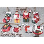 Akasztós karácsonyi figurák poly - 8féle