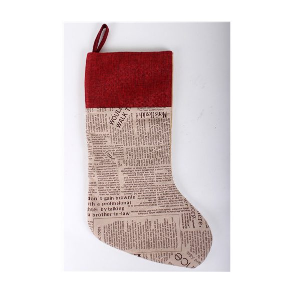 Textil akasztós zokni újságmintás 45cm