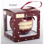 Gömb műanyag díszdobozos 7,5 cm - Bordó