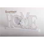 Fa képtartó Home+Szív fehér 25x14cm