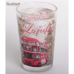 Üveg pohár london busz 11cm