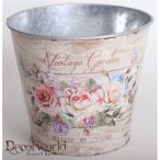 Bádog kaspó kör vintage garden 14cm