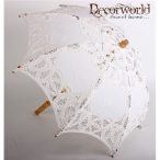 Esernyő csipke virágos 30cm - Krém