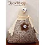 Textil tyúk ajtótámasz bar. virág 29cm