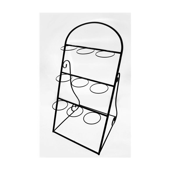 Állvány fém 126x58cm fekete