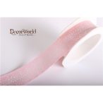 Szalag Vászon 2sor Vir. Rózsaszín 25mm x 10m