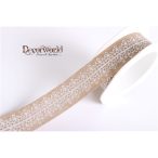 Szalag Vászon 2sor Vir. Barna 25mm x 10m