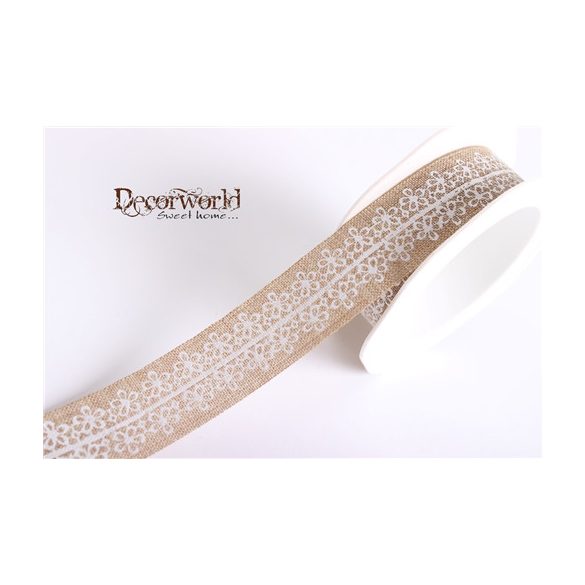 Szalag Vászon 2sor Vir. Barna 25mm x 10m