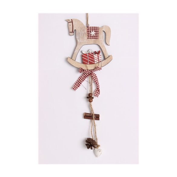 Dek. Fa Hintaló+lógó+ak 35cm