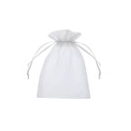 Szütyő organza tasak 10x12cm - Fehér S/12