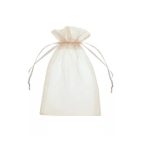 Szütyő organza tasak 8x10cm - Krém S/12