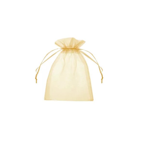 Szütyő organza tasak 8x10cm - Arany S/12