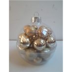 Kd. Gömb S/28db arany 4 féle díszdobozban 5/6cm
