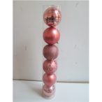 Kd. Gömb S/6db púder 4 féle 10cm