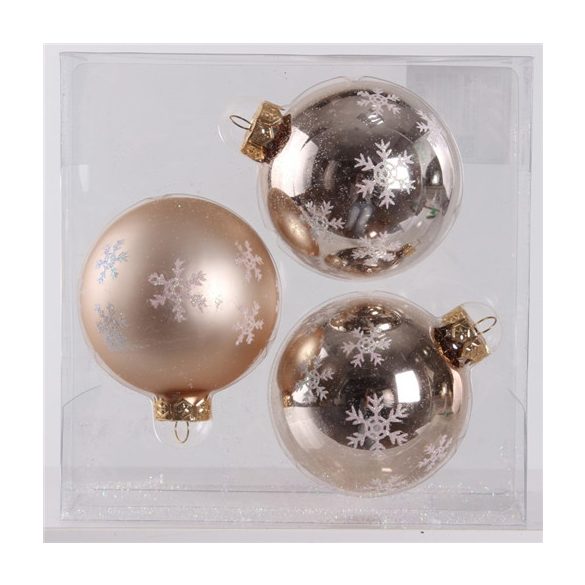 Ü. Kd. Gömb x3 Barack hópihe 8cm