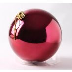 Műanyag gömb 15 cm - Fényes bordó