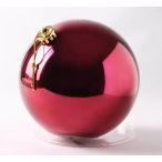 Műanyag gömb 20cm - Fényes bordó