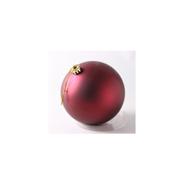 Műanyag gömb 25cm - Matt bordó