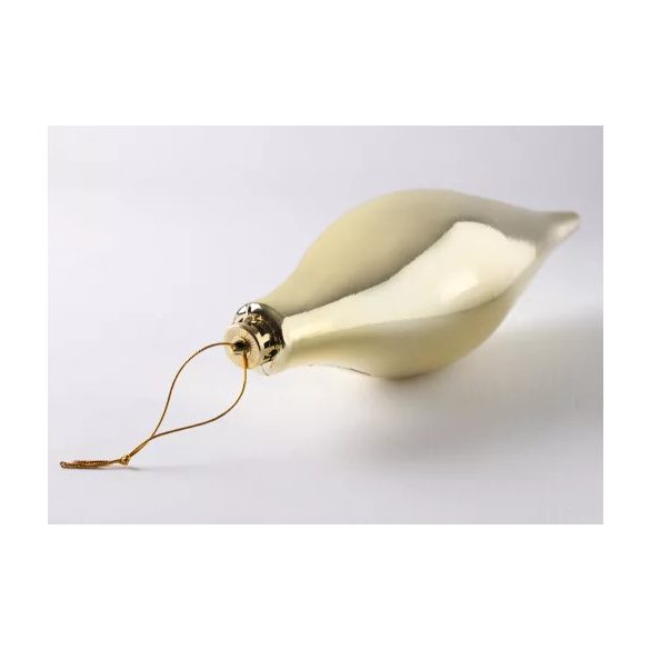 Műanyag gömb cseppalak 40cm - Fényes arany