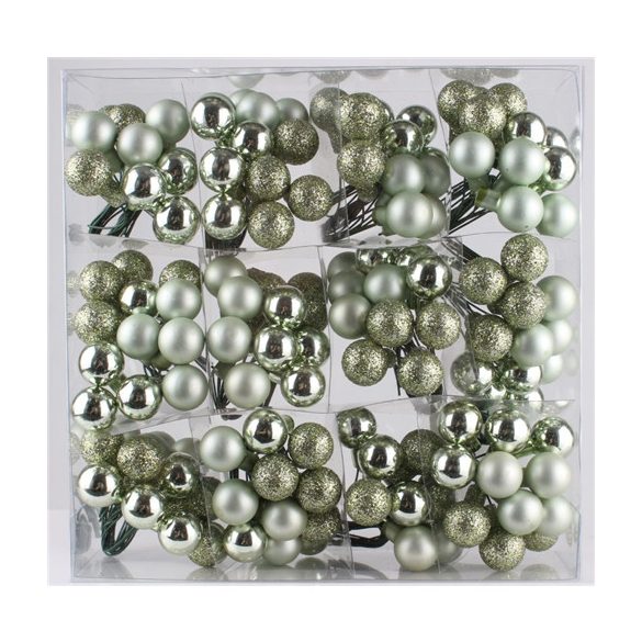 Gömb betűzős üveg pick szett 1,5 cm S/144 - Zöld