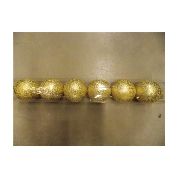 Kd. Gömb S/6db arany jeges 10cm