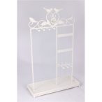 Kovácsolt vas Ékszertartó madár 11x17cm - Fehér