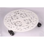 Kovácsolt vas Alátét + ker. fehér 13x3cm