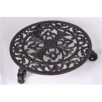 Kovácsolt vas Alátét + ker. fekete 13x3cm