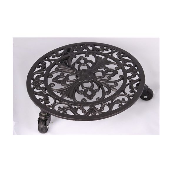 Kovácsolt vas Alátét + ker. fekete 13x3cm