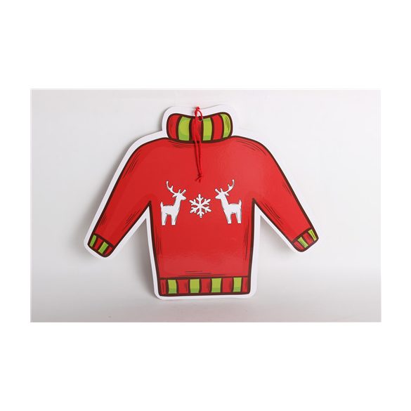 Sziv. Pulcsi piros akasztós 30x37cm