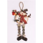 Dek. Fa akasztós Fali Hóember LL 34cm