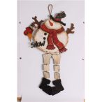 Dek. Fa akasztós Fali Hóember LL 58cm