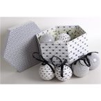 Gömb S/14db fekete/fehér férfias 7,5cm