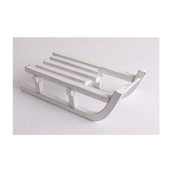 Fa szánkó fehér 24x10x7cm