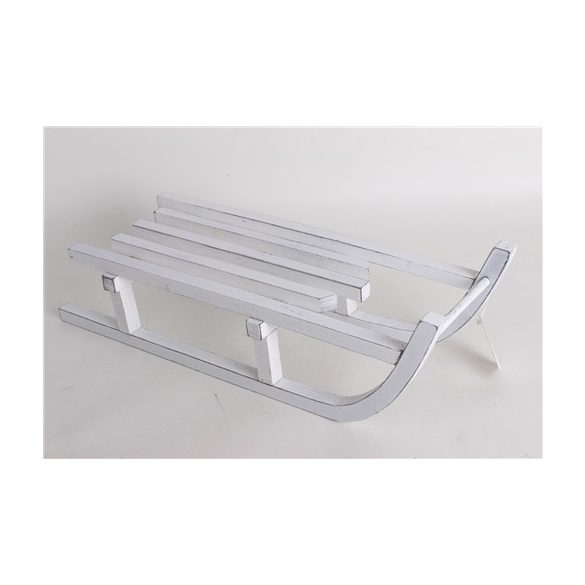 Fa szánkó fehér 42x15x10cm