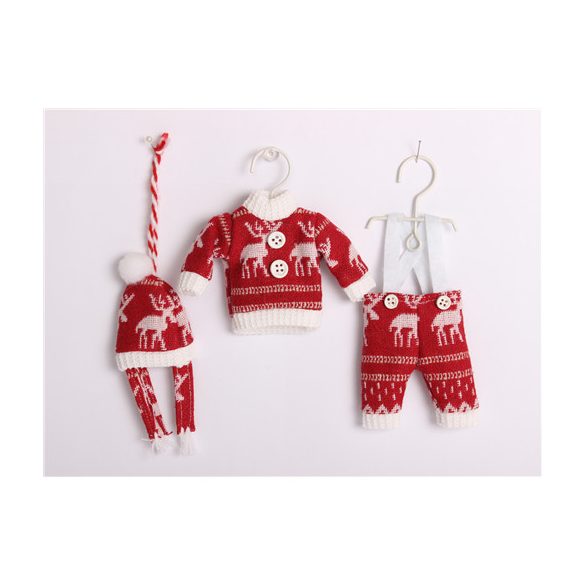 Kötött sapi, naci, pulcsi 12cm