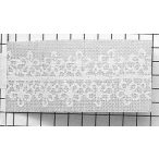 Szalag vászon virágos 25mm x 10m - Piros