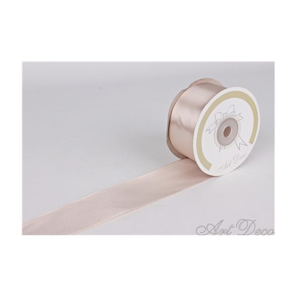 Szalag szatén vintage 38mm x 25m - Drapp