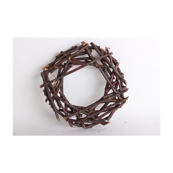 Koszorú lapos vékonyág natúr 25x4cm
