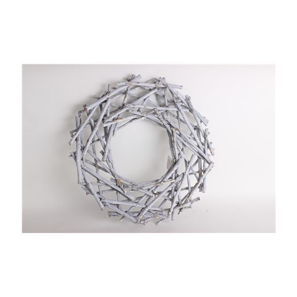 Koszorú lapos vékonyág szürke 35x6cm