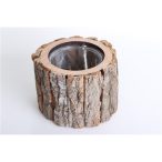 Fenyőkéreg mécsestartó kör 15x11 cm  - Natúr