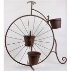 Kov. Vas Virágtartó x3 Monocilki barna 31x14cm