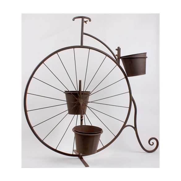 Kov. Vas Virágtartó x3 Monocilki barna 31x14cm