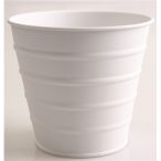 Kaspó bádog csíkos 12x11cm - Fehér