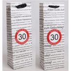   Papírtasak italos "Happy Birthday" több nyelven 12x36cm - Fehér "30"