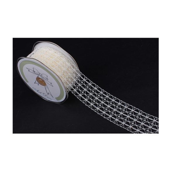 Szalag hurkolt törtfehér 38mm x 10m