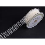 Szalag hurkolt törtfehér 25mm x 10m