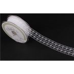 Szalag hurkolt fehér 25mm x 10m