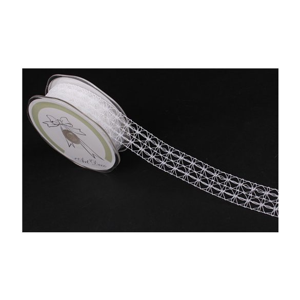 Szalag hurkolt fehér 25mm x 10m