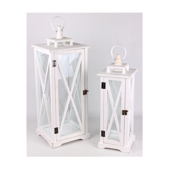 Fa viharlámpás 66x25x25cm - Fehér (M-es)